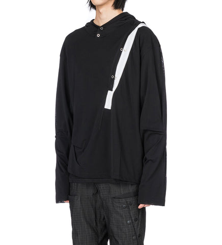 INEX HOODED TOP BLACK