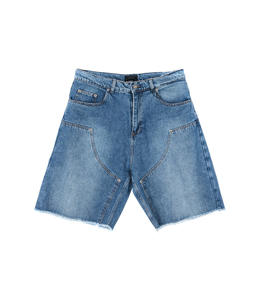 SUN DYED DOUBLE KNEE BAGGY DENIM LIGHT BLUE