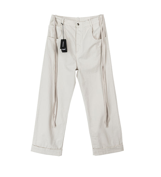 MICHAEL 5-POCKETS HIGH COMFORT TROUSERS IVORY
