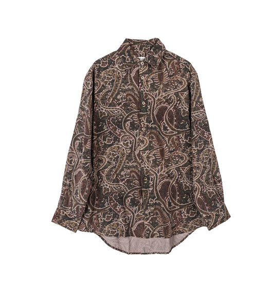 VAST SHIRT OVERDYED SNAKE PAISLEY PRINT