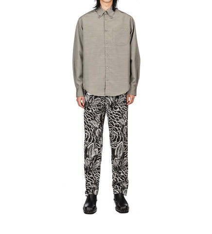 4SDESIGNS FB PLEAT PANT BLACK CAMELIA PRINTED