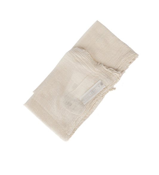 COTTAGE SCARF EGGSHELL CRINKLE COTTON