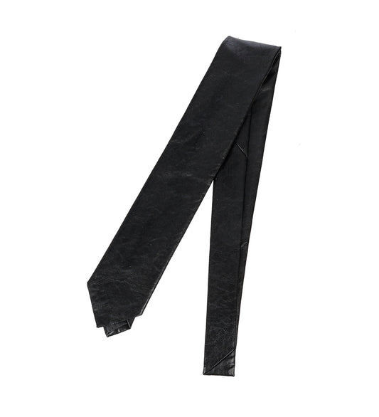 TIE BLACK REAL FAKE LEATHER