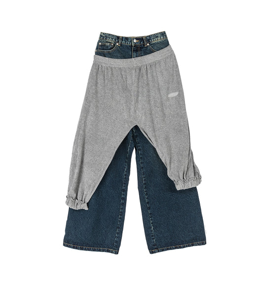 JOGGER JEANS LIGHT WASH/GREY
