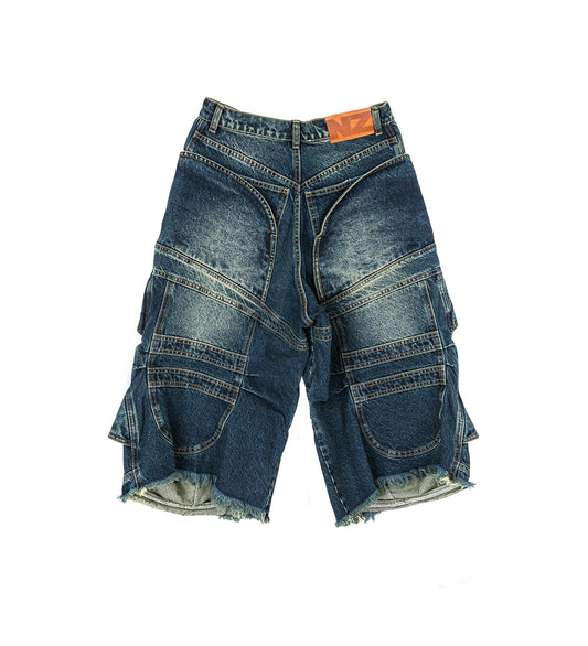 EXPANDABLE SHORTS LIGHT WASH