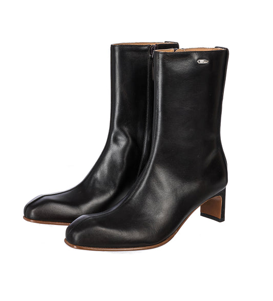 KARASU HEEL DARK CHOCOLATE RICH CALFSKIN