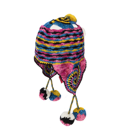 CROCHET HELMET HAT RAINBOW