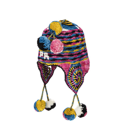 CROCHET HELMET HAT RAINBOW