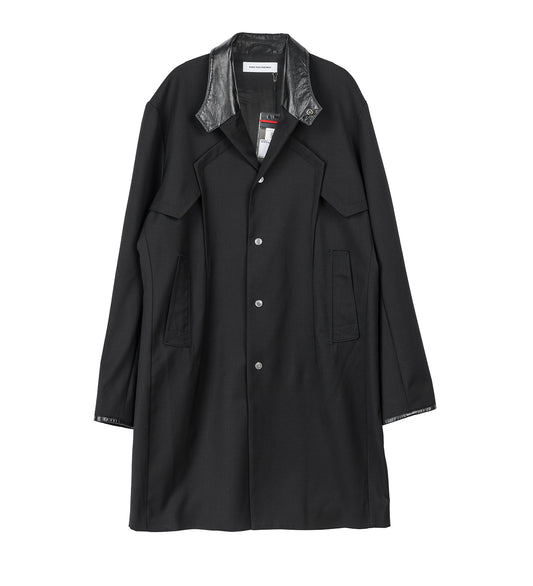 EXCLUSIVE - KRANER WOOL COAT CROW BLACK