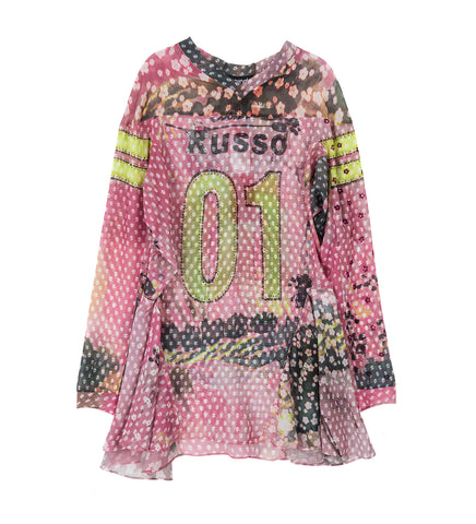 LONG SLEEVE SHORT DRESS PINK