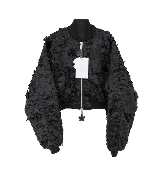 CECILIE BAHNSEN X ALPHA MA-1 CR LASER CUT BLACK