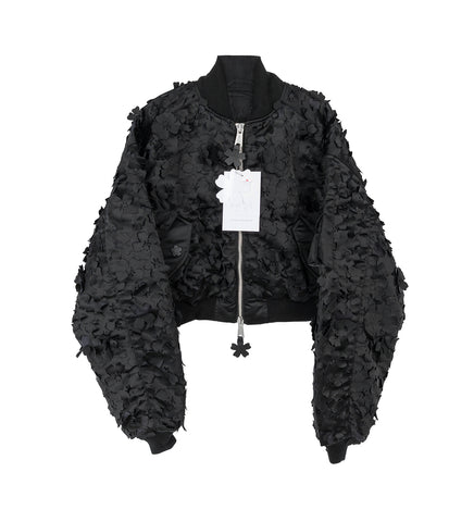 CECILIE BAHNSEN X ALPHA MA-1 CR LASER CUT BLACK