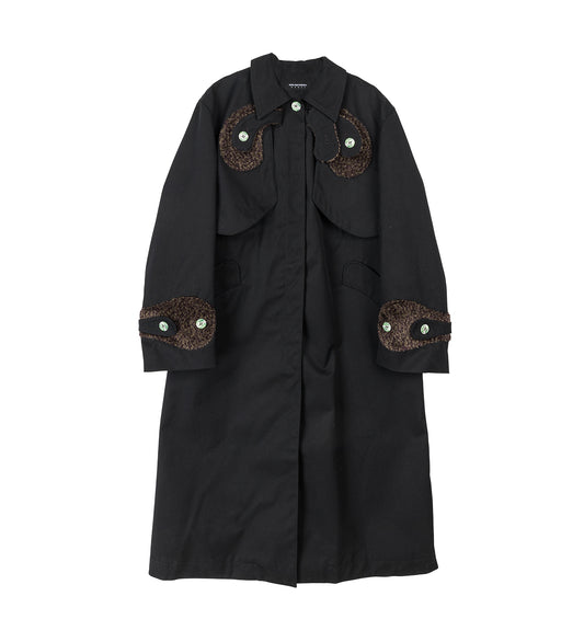 GRAHN TRENCH COAT CHARCOAL BLACK