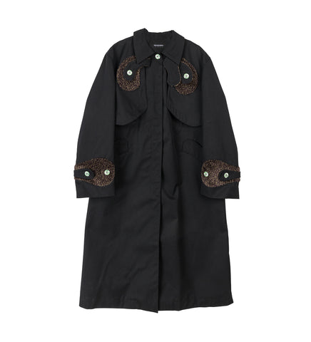 GRAHN TRENCH COAT CHARCOAL BLACK