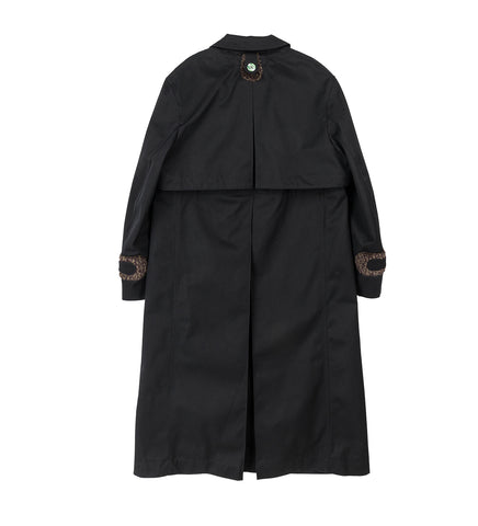 GRAHN TRENCH COAT CHARCOAL BLACK