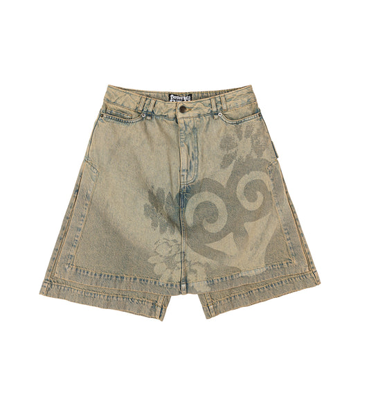 DENIM SKORT SAND