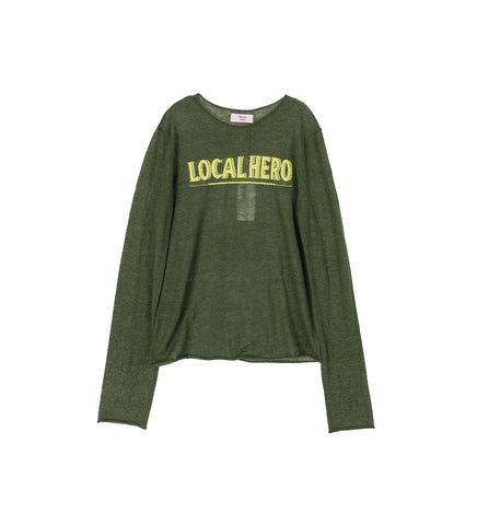 FINE INTARSIA JUMPER GREEN KHAKI