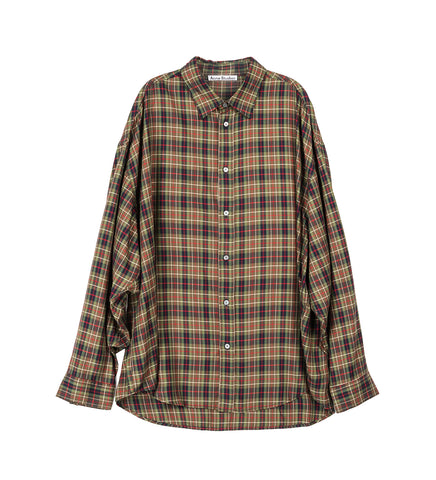 SETAR LS CHECK FLANNEL GREEN MULTI