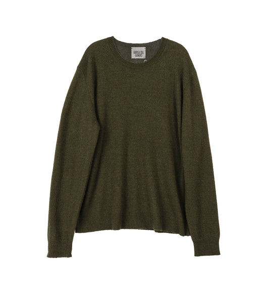 CASHMERE SILK PULLOVER DARK GREEN