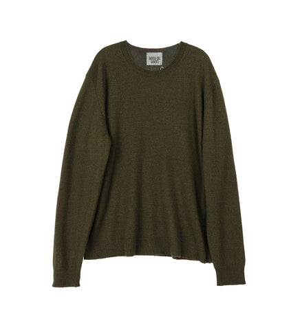 CASHMERE SILK PULLOVER DARK GREEN