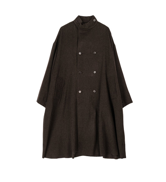 HEAVY WOOL OVERSIZED COAT BROWN
