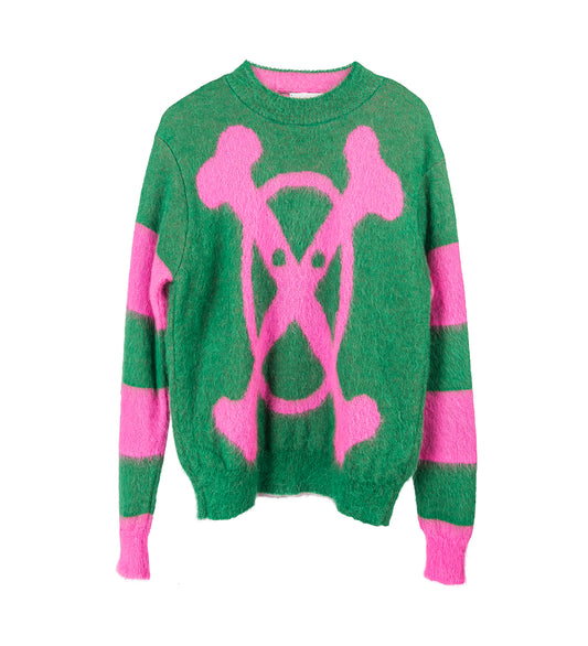 CROSSED BONES KNIT FERN GREEN