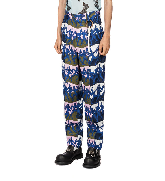 CARROT CUT TROUSER BLUE RUNNERS