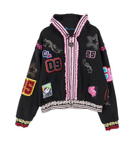 WOLFPACK HOODIE BLACK MULTI