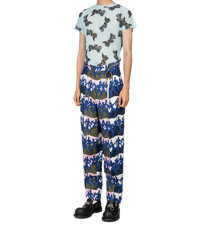 CARROT CUT TROUSER BLUE RUNNERS