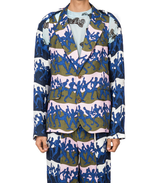 TWISTED SUIT JACKET BLUE RUNNERS