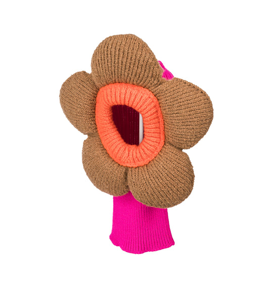FLOWER BALACLAVA CAMEL
