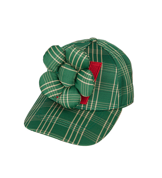 FLOWER CAP FERN GREEN CHECK