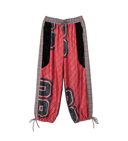 BASKETBALL TRACK PANTS RED MULTI