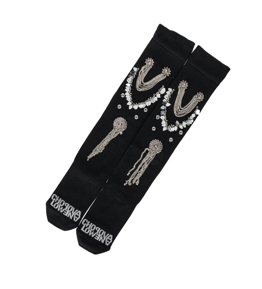 EMBELLISHED SOCK BLACK