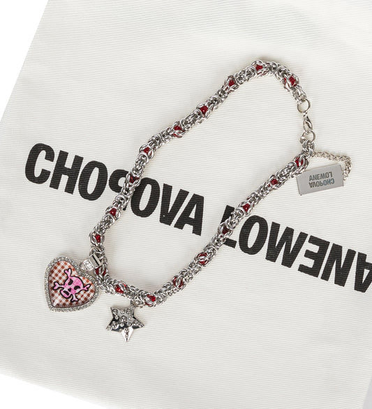 SKULL AND CROSS BONES NECKLACE MULTI