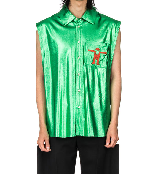 METALLIC UFO SHIRT FERN GREEN