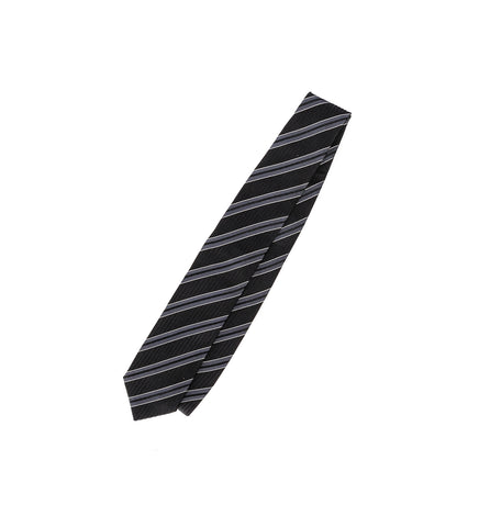 BANQUET TIE DARK GREY STRIPE