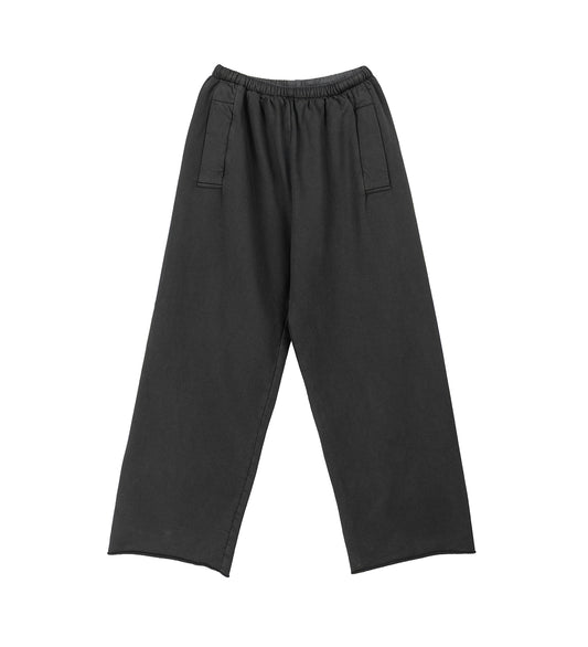 FLEECE FLAP POCKET TROUSERS BLACK