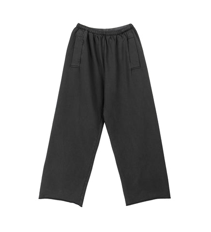 FLEECE FLAP POCKET TROUSERS BLACK