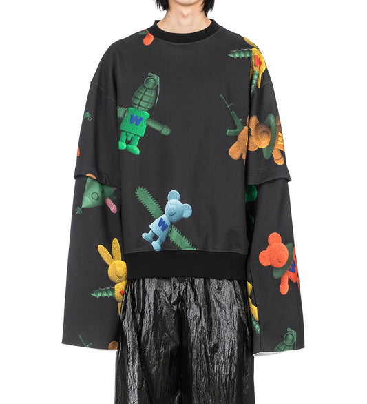 TOYTERROR SWEAT SUPER BLACK