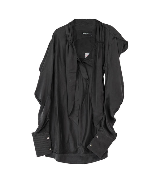 EVELYN BLOUSE SHEEN BLACK