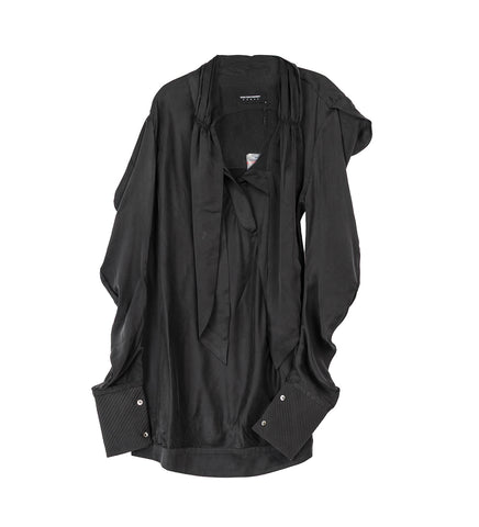 EVELYN BLOUSE SHEEN BLACK