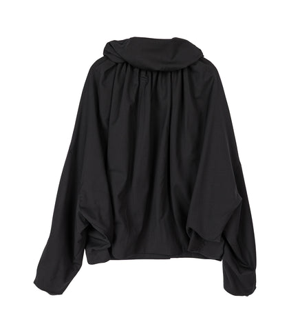 HELMOND GATHERED BLOUSON CROW BLACK