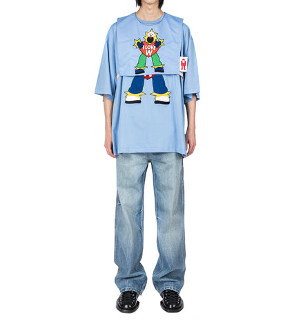 I LOVE W TOP PLACID BLUE