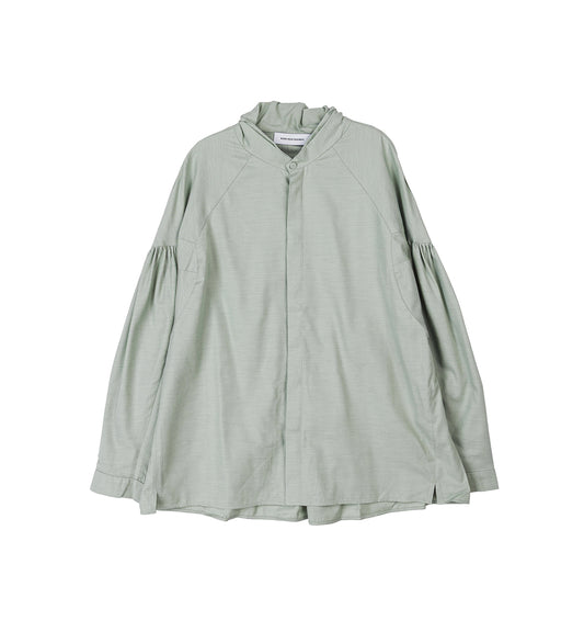 EVERS PLEATED SHIRT SOFT GREEN