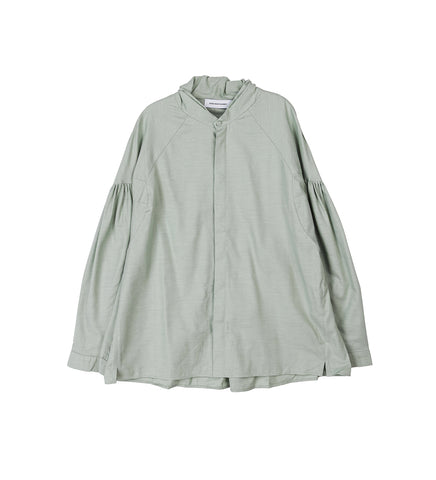 EVERS PLEATED SHIRT SOFT GREEN
