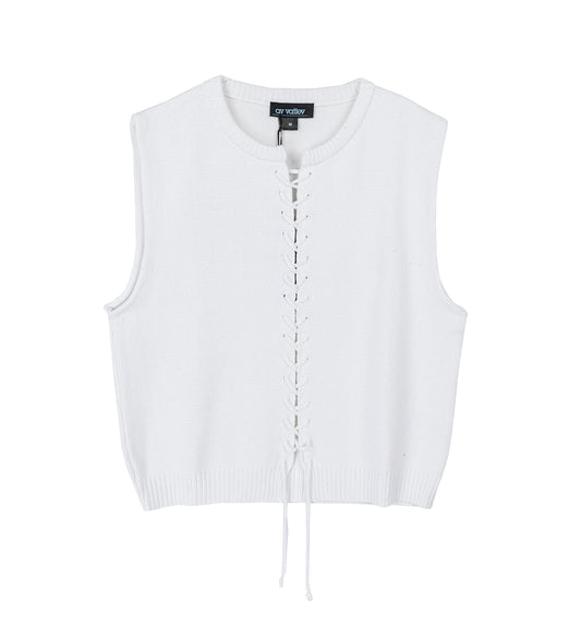 VIPER KNIT VEST WHITE