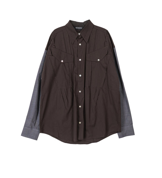WEKA SHIRT WOOD BROWN STRIPE