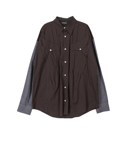 WEKA SHIRT WOOD BROWN STRIPE