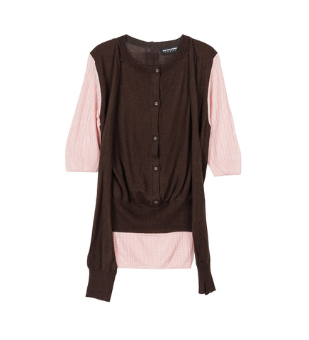 CORELLA DOUBLE SLEEVE JUMPER MAHOGANY